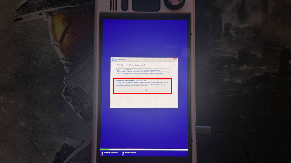 Steam Deck installing Windows