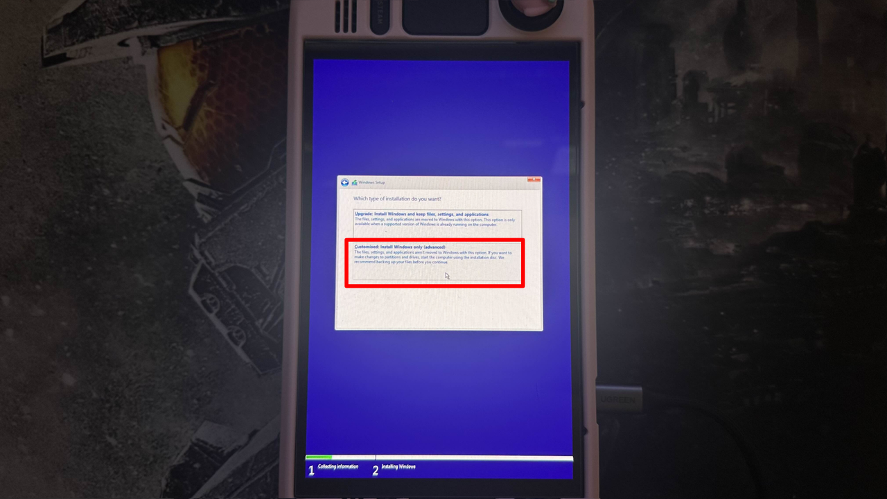 Steam Deck installing Windows