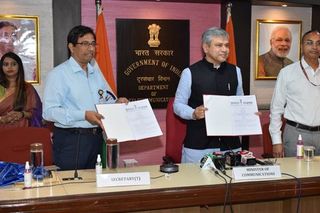 Ashwini Vaishnaw, Union Minister of Communications, Electronics & IT and Railways released amendment in the Indian Telegraph Right of Way (RoW) Rules, 2016 to facilitate faster and easier deployment of 5G services.