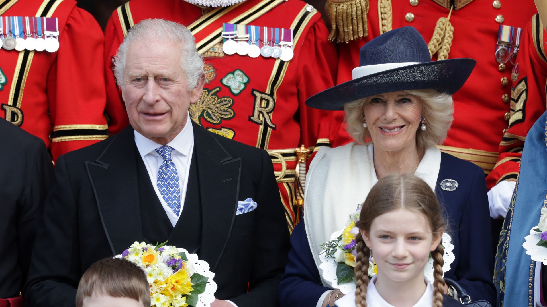 Queen Camilla Dons Classic Chanel Cap-Toe Pumps at Buckingham