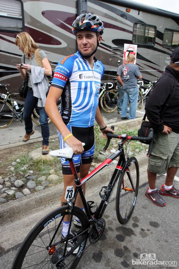 Danny Summerhill (UnitedHealthcare) is racing the USA Pro Challenge aboard a barely disguised Cerv&eacute;lo R3 instead of a team-issue NeilPryde.