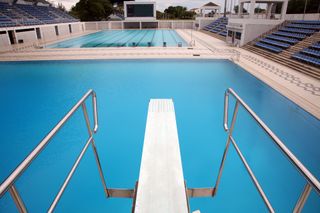 swimming pool, diving board