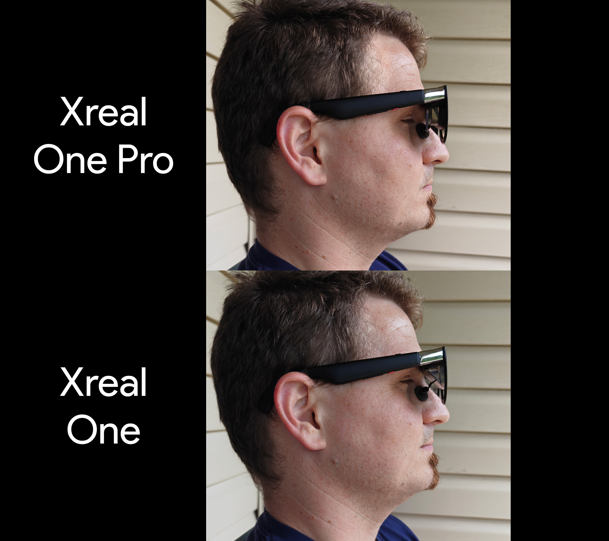 XReal ONE ಮತ್ತು XREAL ONE PRO GLASS ಅನ್ನು ಧರಿಸುವಾಗ ಹೋಲಿಸುವುದು