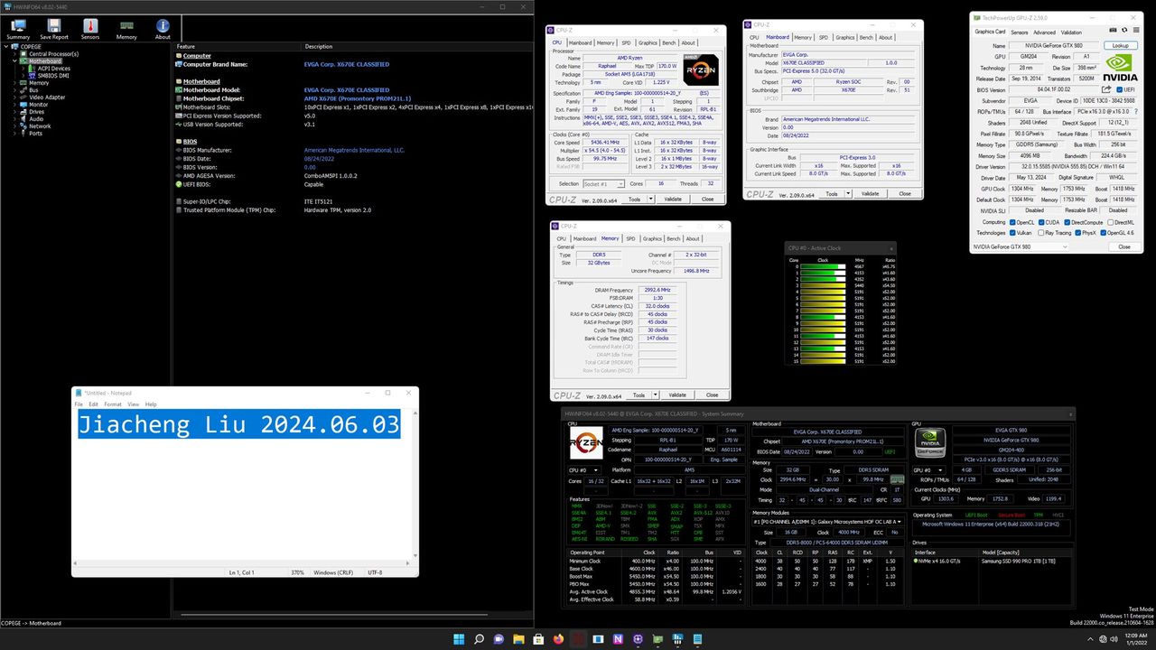 EVGA X670E Classified motherboard