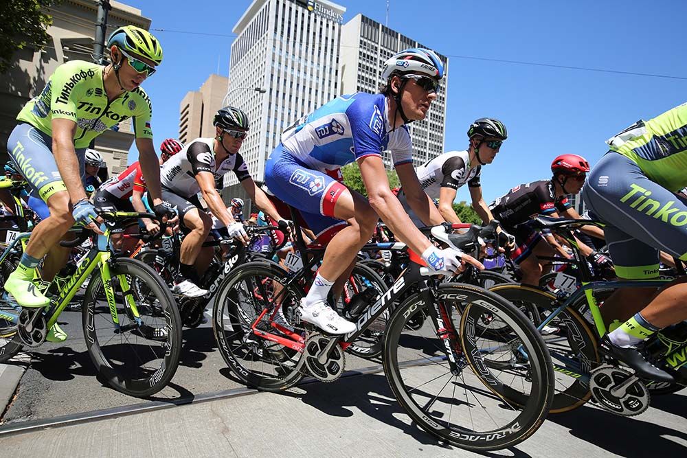 The riders were not worried about the tram lines