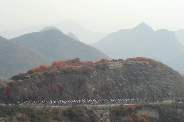 The peloton during the Tour of Beijing.