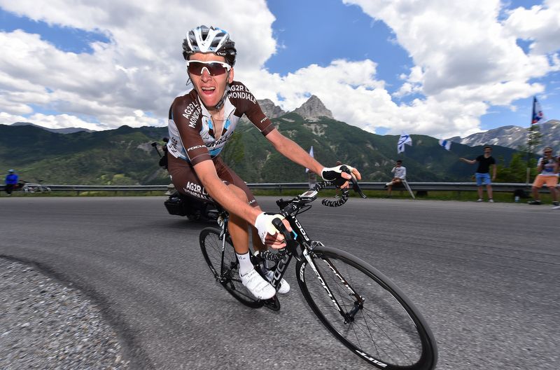 Romain Bardet riding up Pra Loup and away to victory