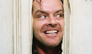 The Shining Jack Nicholson face in door here's johnny Kubrick film