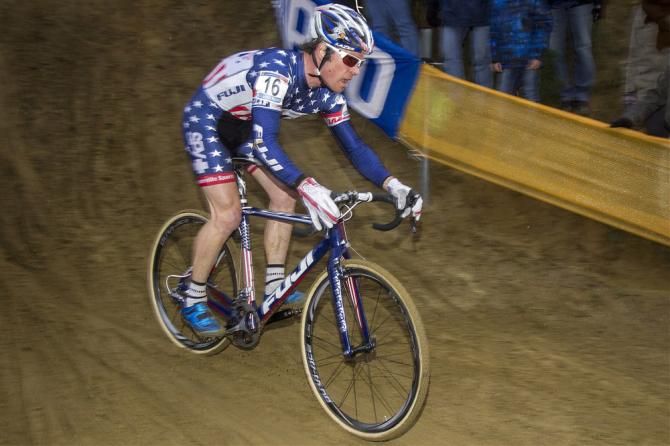 US 'cross champion Jonathan Page (Fuji-Spy-Competitive Cyclist) in action at the World Cup round in Heusden-Zolder, Belgium