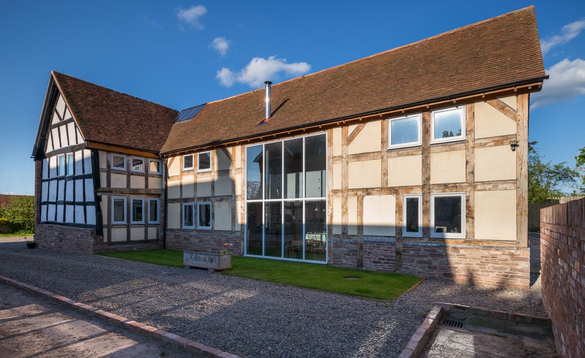 Restored oak frame barn
