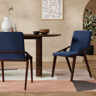 Flight Dining Chair, Royal Blue Sustainable Velvet