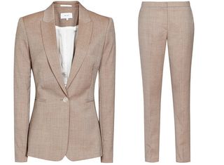 Tailored brown Turner Trouser Suit by Reiss
