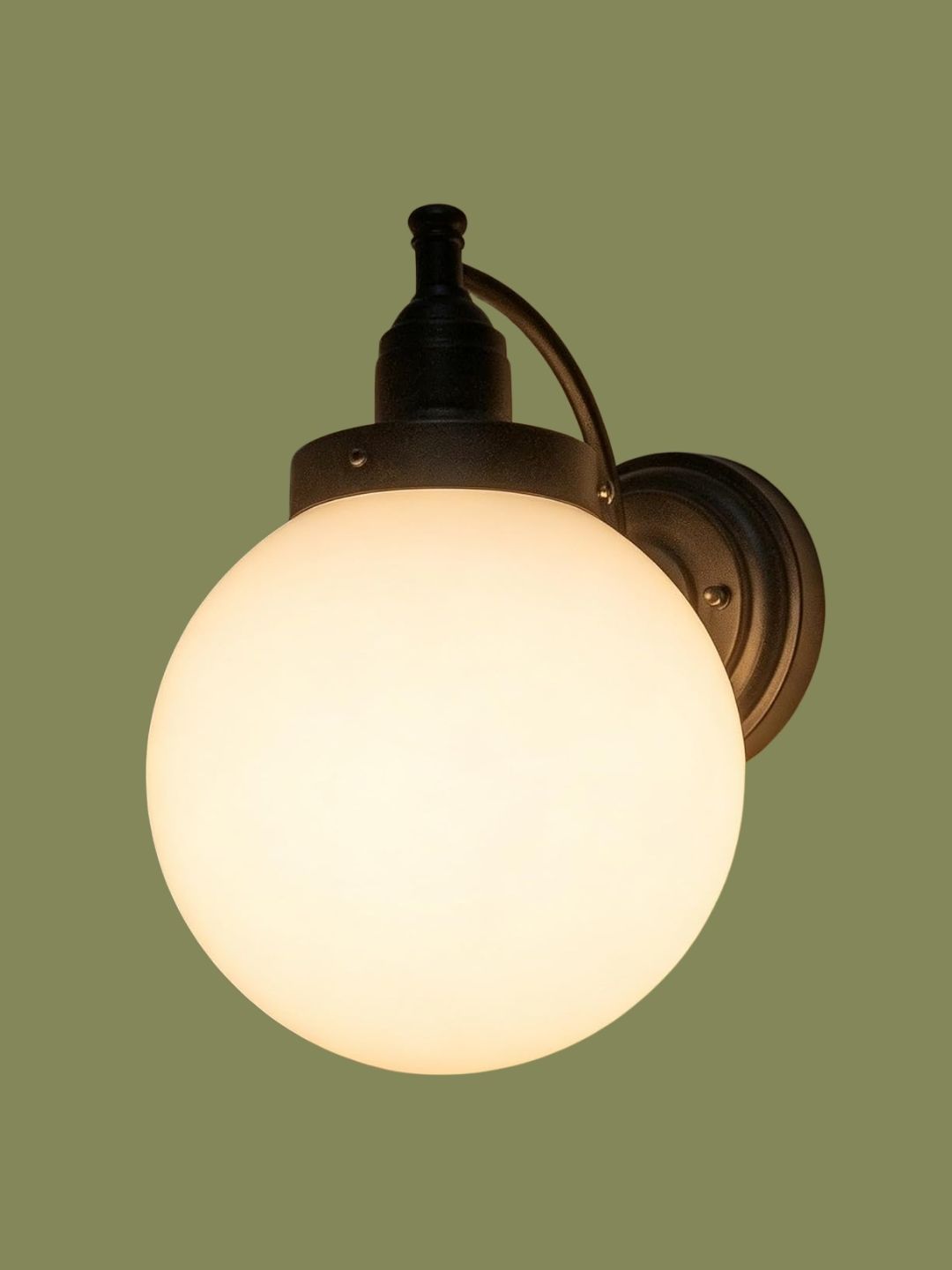 FTL, Globe Outdoor Wall Light With Glass Frosted White