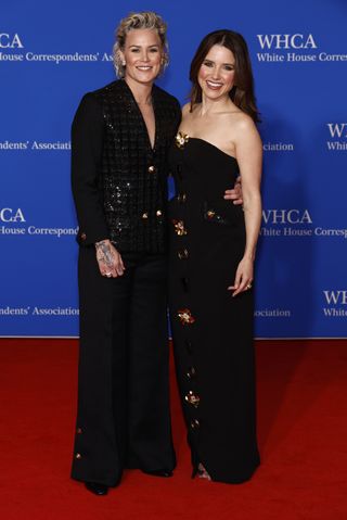 Ashlyn Harris and Sophia Bush attend the 2024 White House Correspondents' Dinner at The Washington Hilton on April 27, 2024 in Washington, DC.