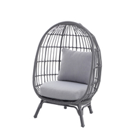GoodHome Apolima Steel Grey Rattan Effect Kids Egg Chair | £150.00 at B&amp;Q