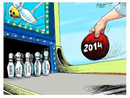 Political cartoon 2014 unemployment