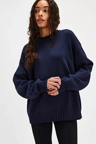 Donni. the Cotton Cashmere Crewneck Sweater