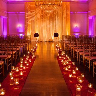 Lighting, Hall, Interior design, Function hall, Furniture, Amber, Decoration, Chair, Aisle, Conference hall,