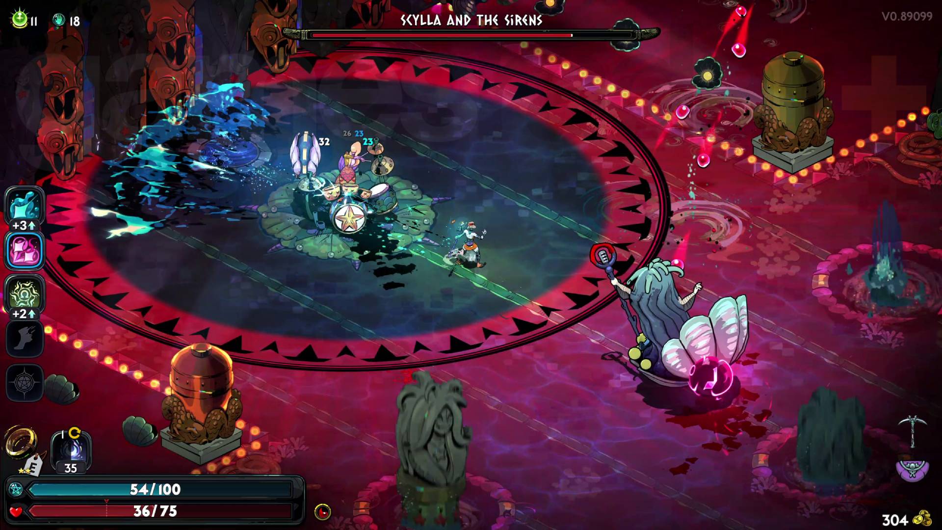 Hades 2 Scylla and the Sirens boss fight drum attack