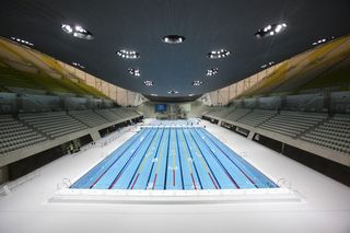 London 2012 Aquatics Centre by Zaha Hadid: beautifully curved diving platforms