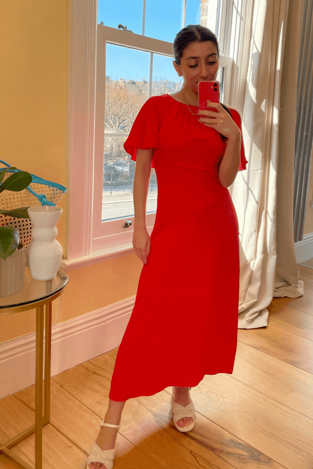 Petite Try On: Whistles red dress