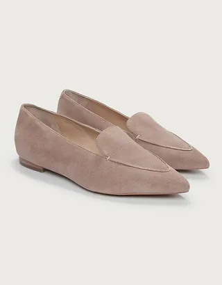 Spitze Wildleder-Loafer