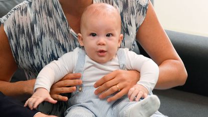 cape town, south africa september 25 prince harry, duke of sussex, meghan, duchess of sussex and their baby son archie mountbatten windsor meet archbishop desmond tutu and his daughter thandeka tutu gxashe at the desmond leah tutu legacy foundation during their royal tour of south africa on september 25, 2019 in cape town, south africa photo by poolsamir husseinwireimage