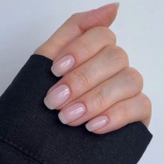 Sheer pink manicure