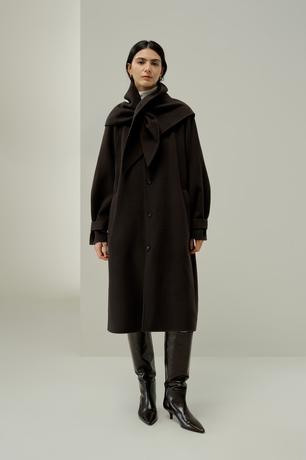 Oversized Double-Faced Silk-Wool Coat