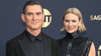 Naomi Watts’ floral lace wedding dress unveiled online after nuptials. Seen here Billy Crudup and Naomi Watts attend the 28th Annual Screen Actors Guild Awards