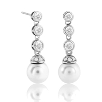 The Pearl and 'Diamond' Earrings, $120 (£90) | Heavenly London
