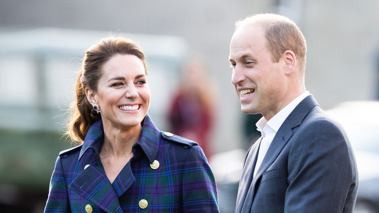 Kate Middleton, Duchess of Cambridge and Prince William, Duke of Cambridge arrive to host NHS Charities Together and NHS staff at a unique drive-in cinema to watch a special screening of Disney’s Cruella at the Palace of Holyroodhouse on day six of their week-long visit to Scotland on May 26, 2021 in Edinburgh, Scotland