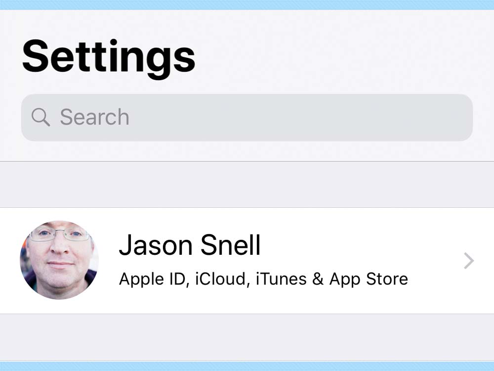 Find iCloud settings