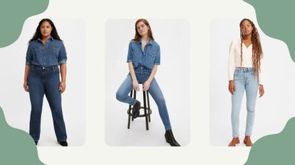 Three models in levi's jeans review