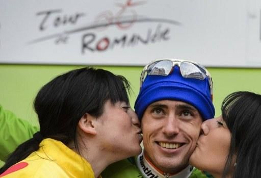 Best sprinter Stef Clement (Rabobank Cycling Team) on the podium