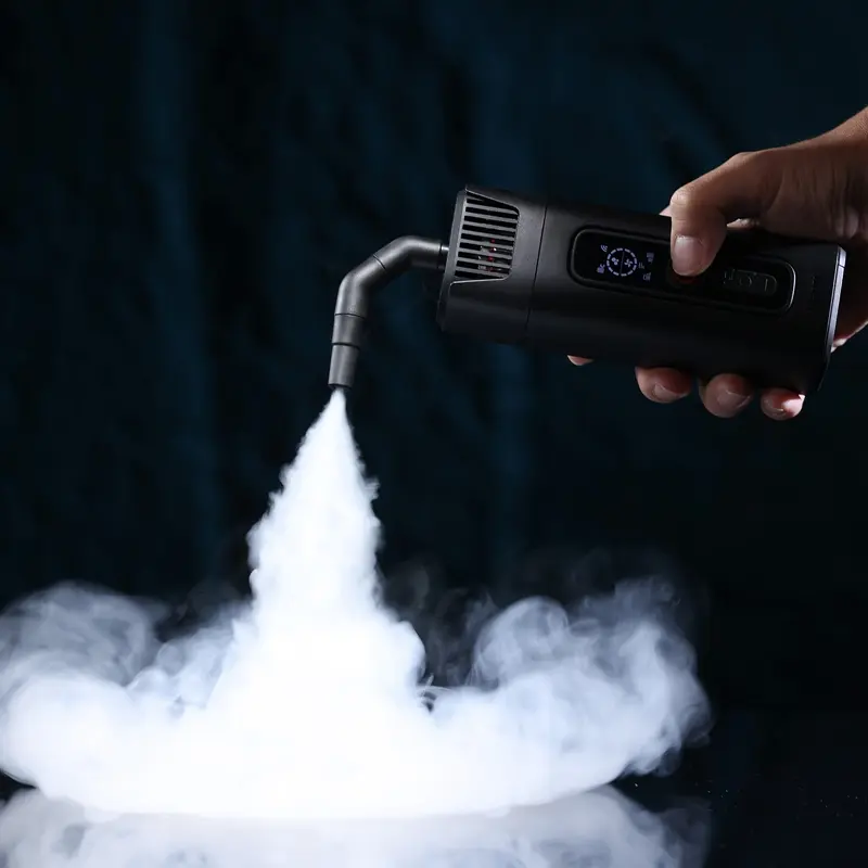 Ulanzi FM01 FILMOG Ace Portable Fog Machine handheld emitting smoke in a square