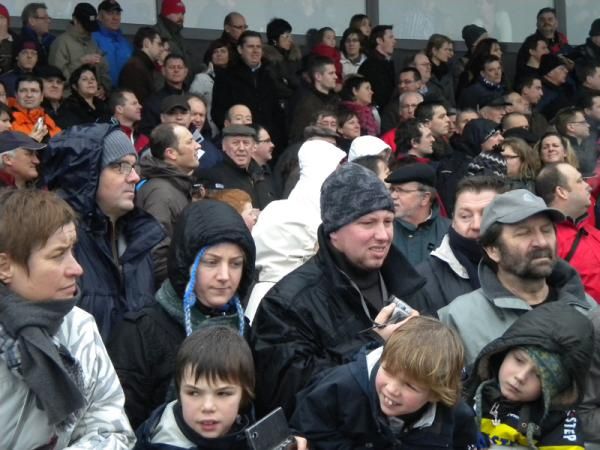 Despite the poor conditions the crowds turned out to support the riders