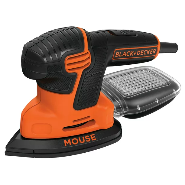 An orange sander machine