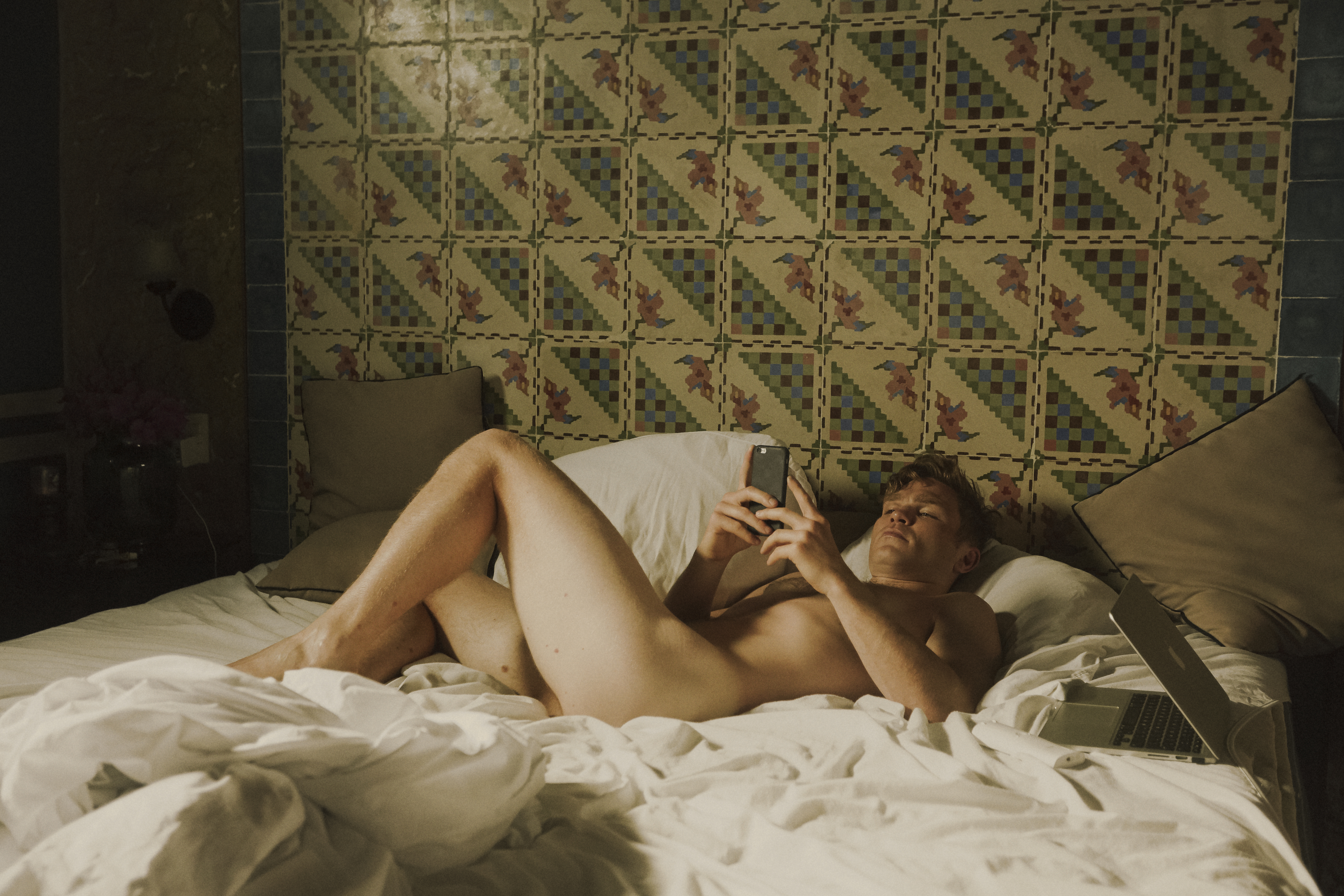 picture of nude man on bed from The Boyfriend Casting