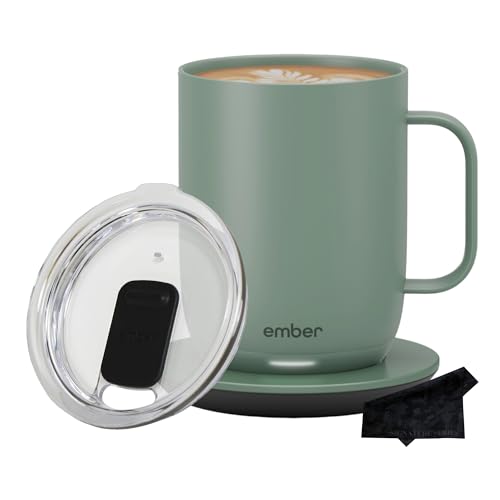 Ember Temperature Control Smart Mug 2, 14 Oz, App Controlled Heated Coffee Cup | Double Your Battery Life When You Pair With an Ember Sliding Lid and Signature Series Cloth