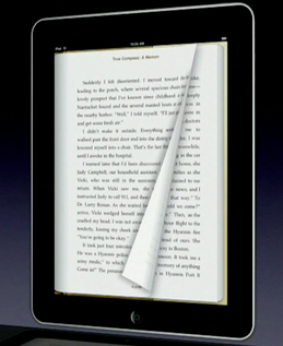 iPad iBook page curl