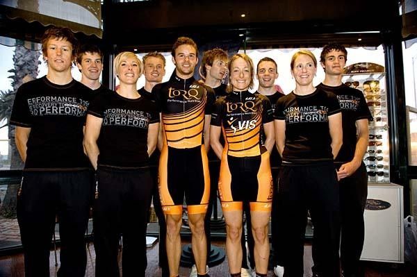 A formal Team presentation shot in front of guests at the Team Launch