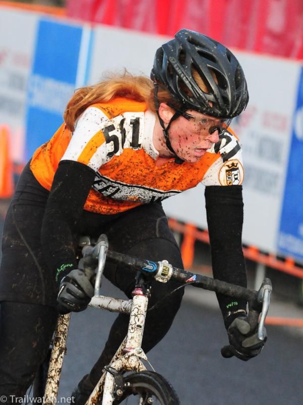 Megan Lawson with one lap to go
