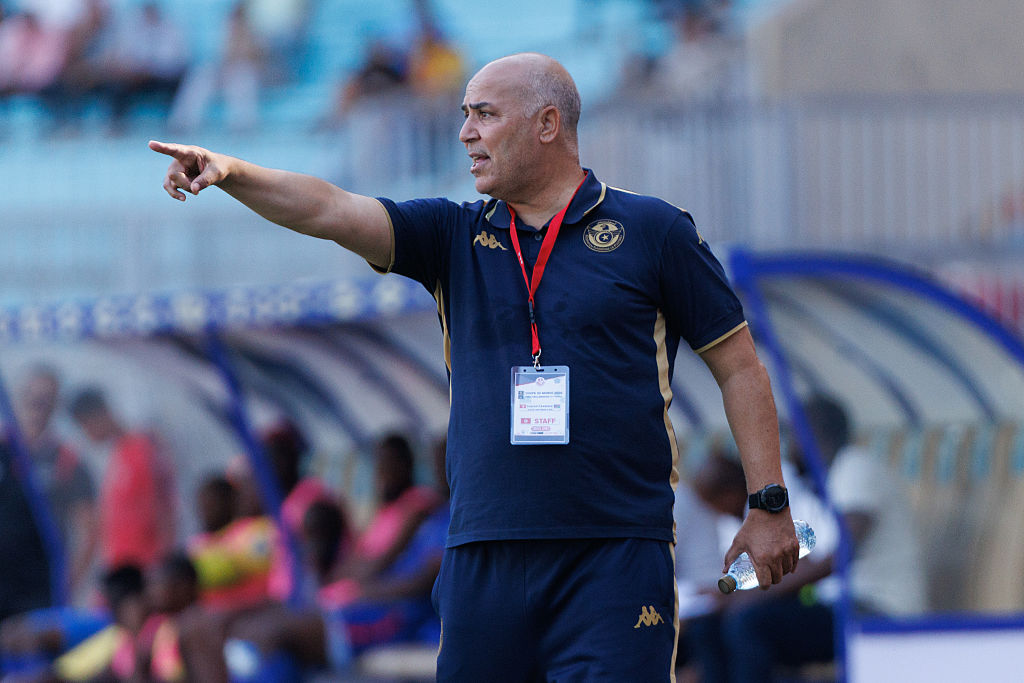 Sami Trabelsi head coach of Tunisia reacts during the FIFA World Cup 2026 Qualifier match between Tunisia and Namibia at Stade Hammadi Agrebi on October 13, 2025 in Rades, Tunisia.