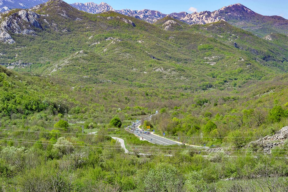 The peloton in action during stage 2 at the Tour of Croatia