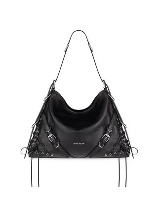 Medium Voyou Shoulder Bag in Corset Style Leather