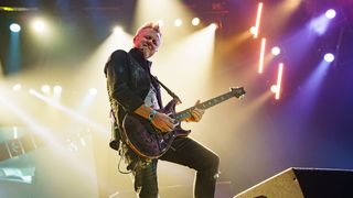 Simon McBride of the band Deep Purple performs onstage during a concert at Espoo Metro Areena on June 10, 2026 in Espoo, Finland.