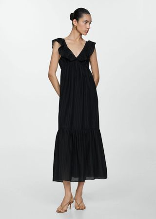 Textured Ruffled Dress - Women