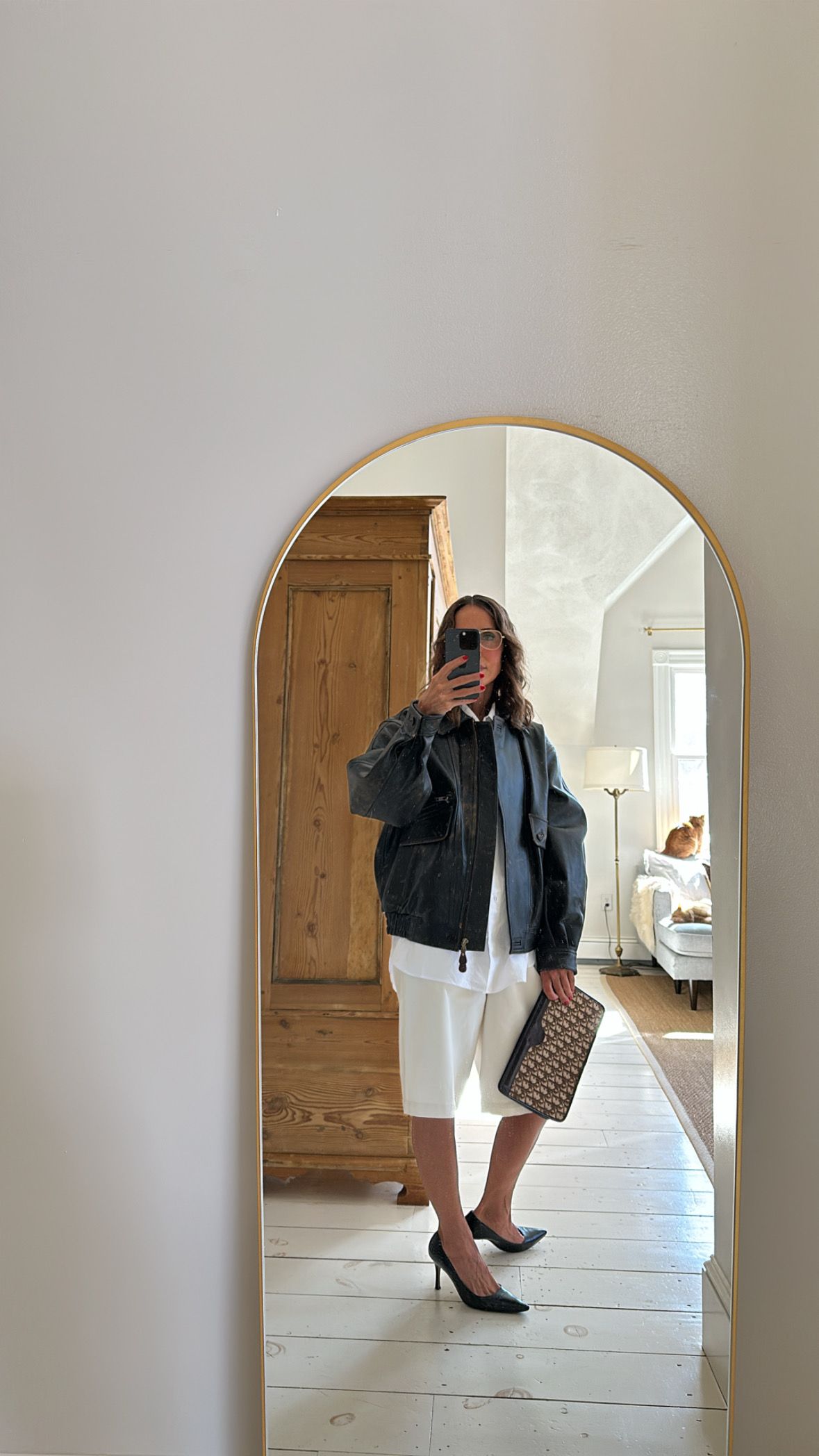 Larissa Mills with a vintage designer bag