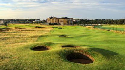 The approach to the green at The Old Course, St Andrews